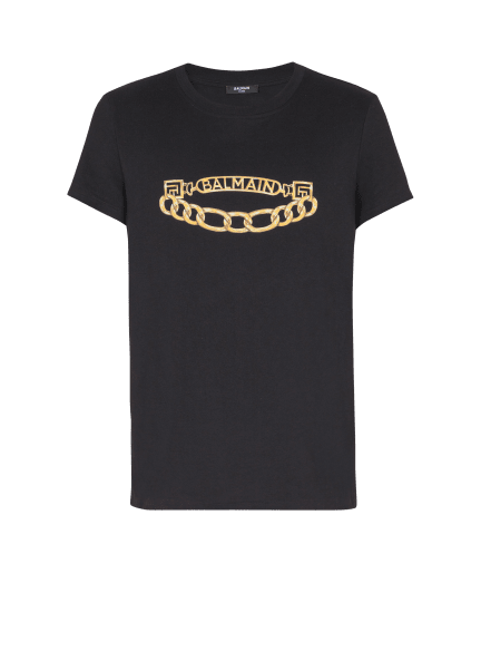 Balmain Chaînes Logo printed T-shirt