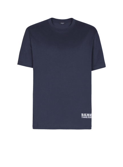 T-Shirt mit Small Balmain Stamp-Print
