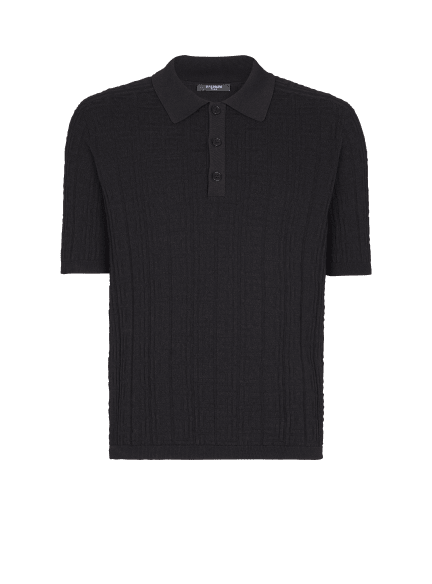 Monogram knit polo shirt