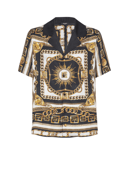 Printed pyjama shirt with Foulard Chaînes pattern