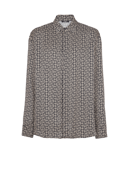 Monogrammed flowing shirt