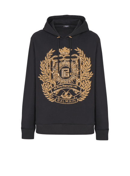 Balmain Écusson embroidered hoodie