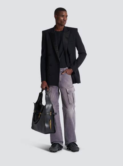 Lockere Cargo-Jeans aus Denim 