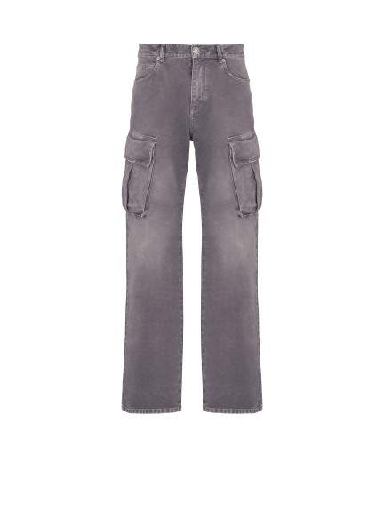 Denim loose-fit cargo jeans 