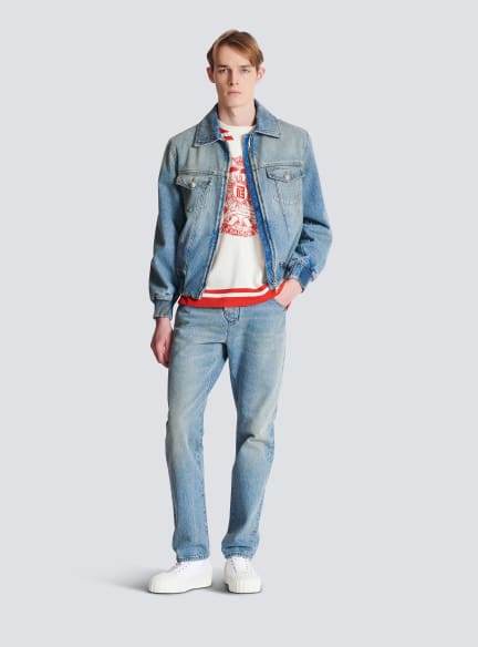 Jacke aus gefüttertem Blue Denim