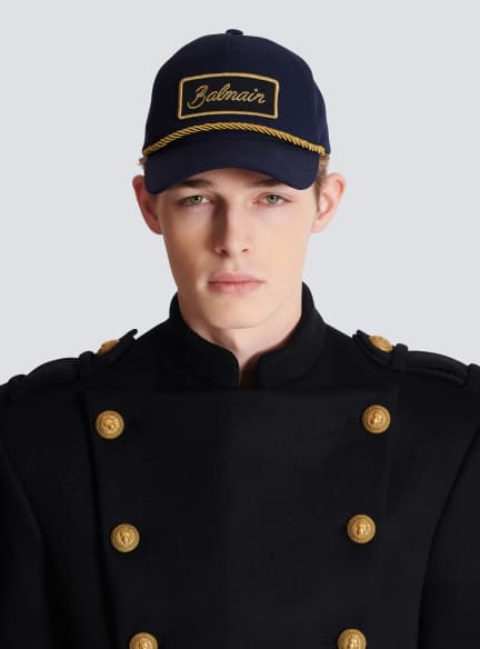 Cotton cap with cord