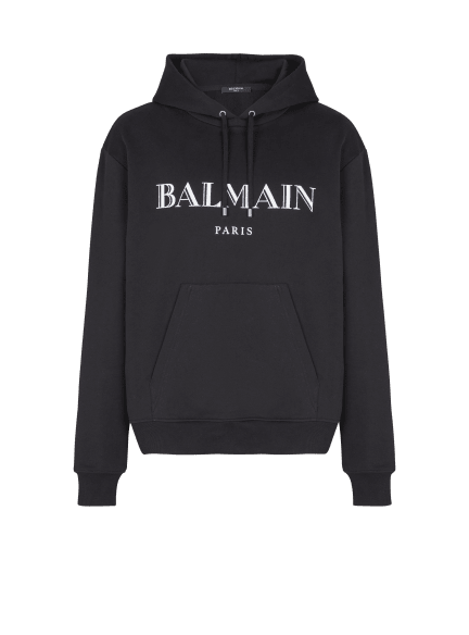 Kapuzenpullover mit Balmain-Print 