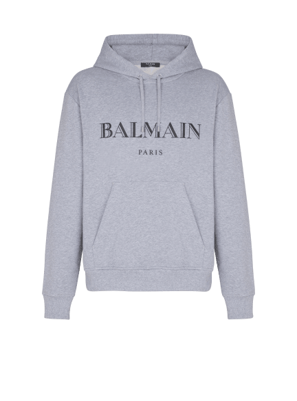 Kapuzenpullover mit Balmain-Print 