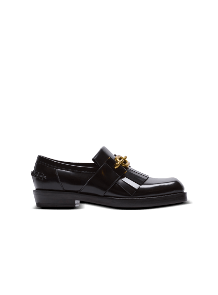 Sync glazed leather loafers
