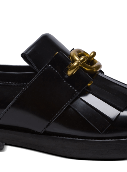 Sync glazed leather loafers