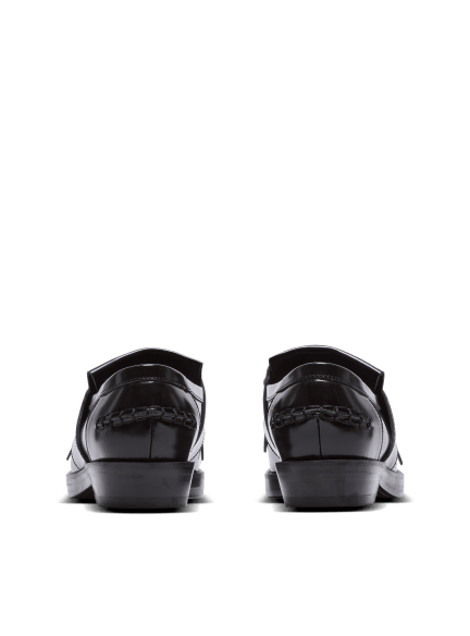 Sync glazed leather loafers