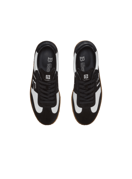Balmain Swan trainers in calfskin and suede