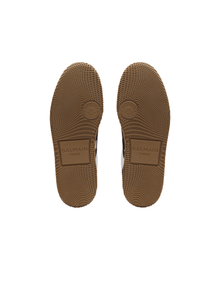 Balmain Swan trainers in calfskin and suede