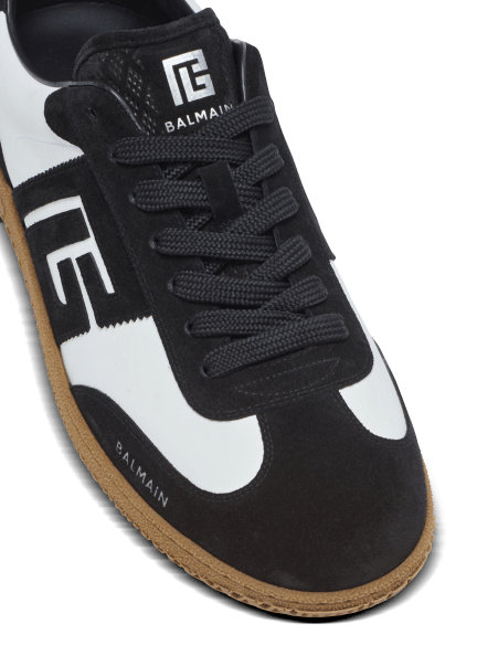 Balmain Swan trainers in calfskin and suede