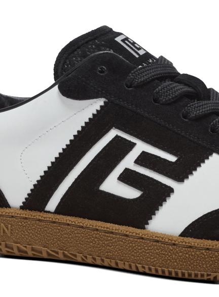 Balmain Swan trainers in calfskin and suede