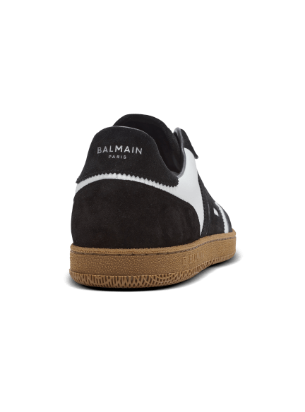 Balmain Swan trainers in calfskin and suede