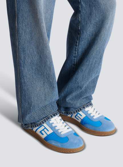 Balmain Swan trainers in leather, suede and nylon
