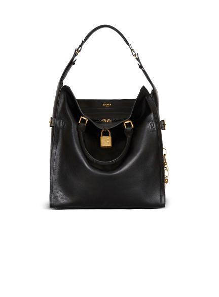 Pulse Large waxed calfskin leather tote bag