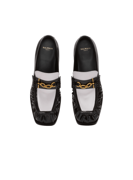 Sync glazed leather loafers