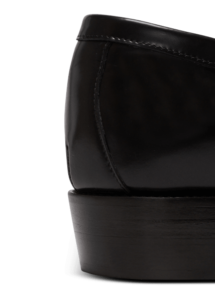 Sync glazed leather loafers