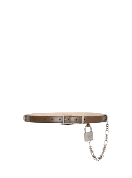 Sync narrow leather belt 