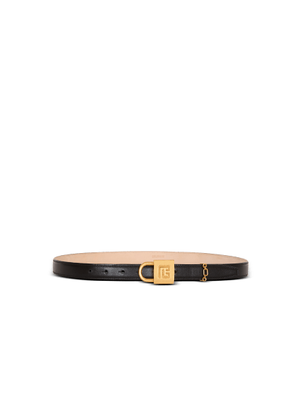 Sync narrow leather belt 