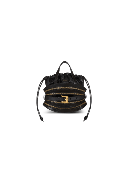 Mini Shuffle Zips bag in calfskin leather