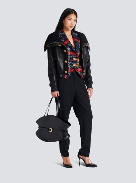 Medium Shuffle bag in calfskin leather