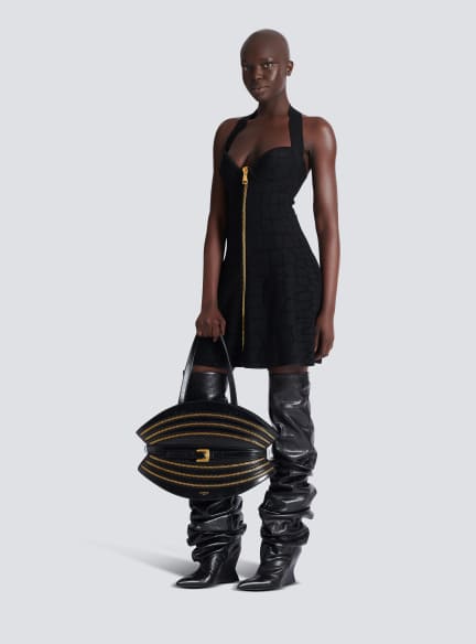 Medium Shuffle Zips bag in calfskin leather