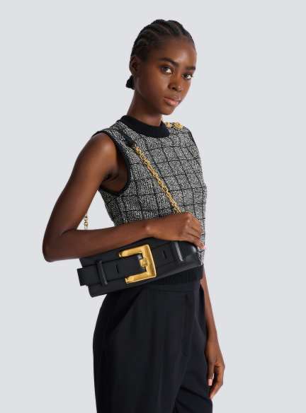 Anthem calfskin leather clutch