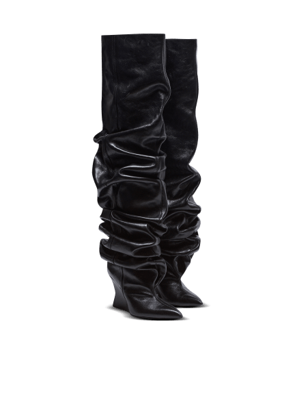 Wedge thigh-high boots 