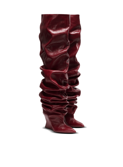 Wedge thigh-high boots 