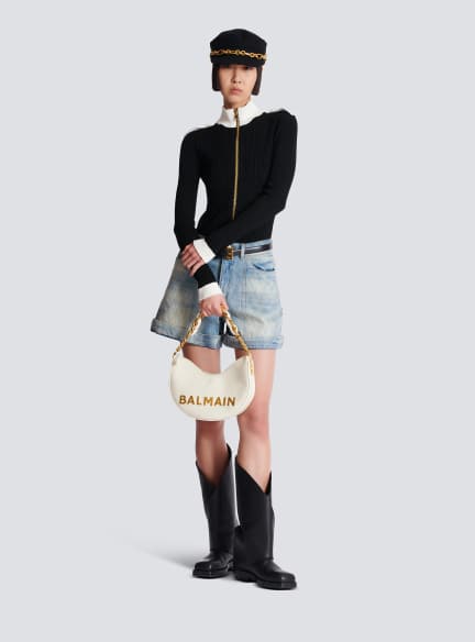 Tasche 1945 Soft Moon aus geknittertem Kalbsleder