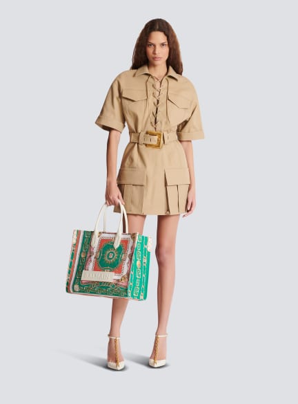 B-Army Medium tote bag in printed canvas 