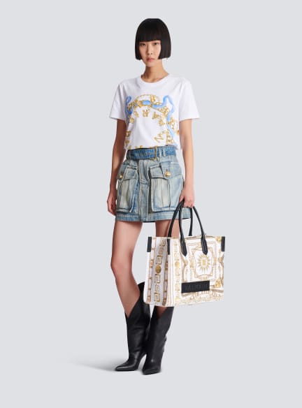 B-Army Medium tote bag in printed canvas 