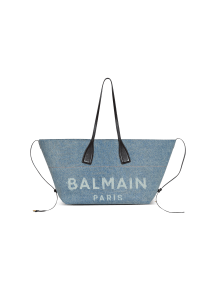 Track denim tote bag