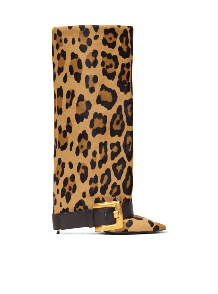 Anthem leopard print leather boots
