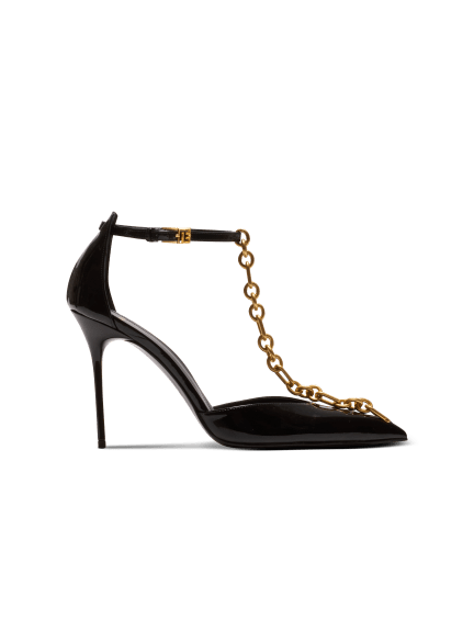 Sync patent leather stilettos with pointed toe