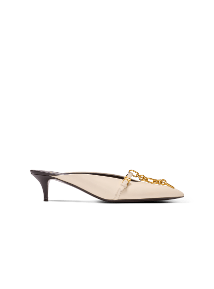 Sync leather mules with pointed toe