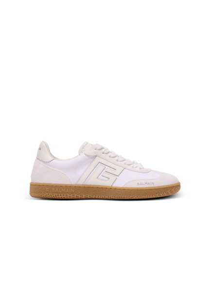 Leather and canvas Balmain Swan trainers
