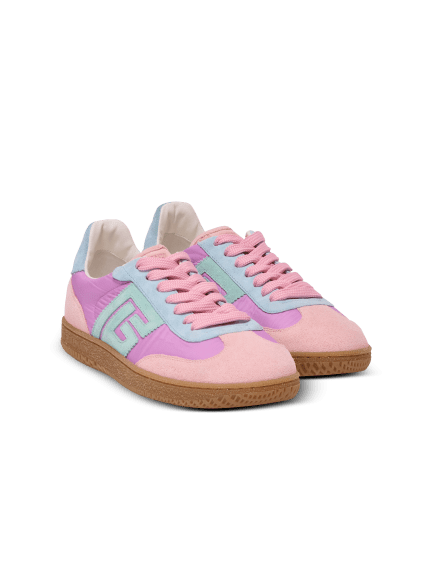 Balmain Swan suede and nylon trainers