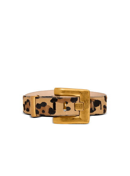 Anthem leopard print leather belt