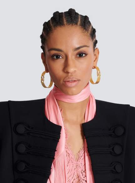 Sync PB brass hoop earrings