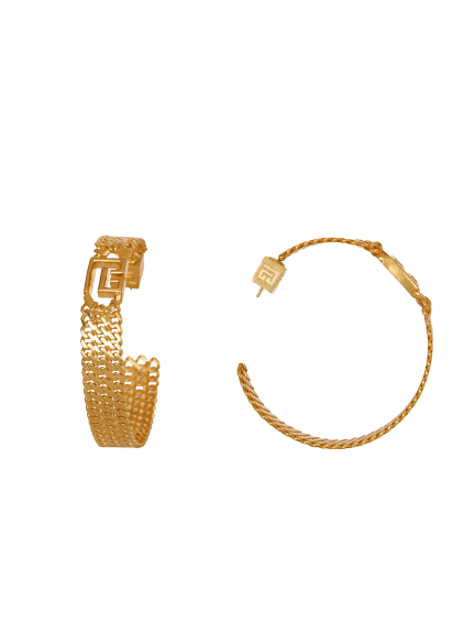 Sync PB brass hoop earrings