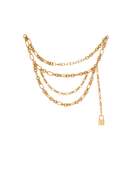 Sync brass chain belt 