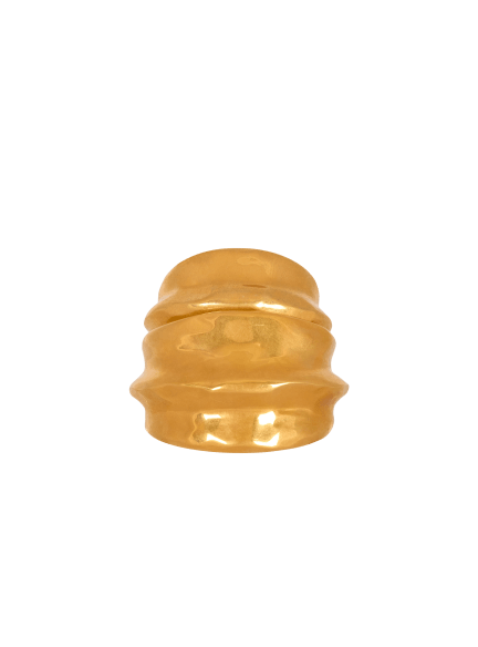 Brass bamboo cuff
