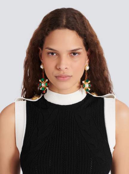 Baroque pendant earrings