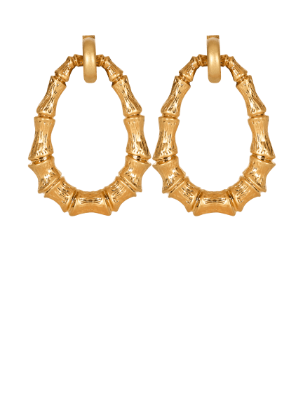 Bamboo hoop earrings