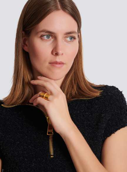 Brass bamboo ring