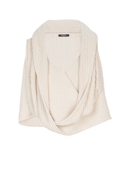 Ribbed silk knit jumper
